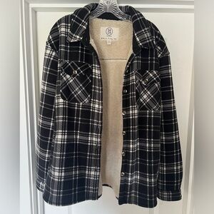 Womens Sherpa Lined Fleece Shacket